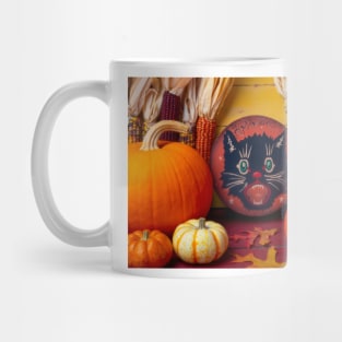 Halloween Black Cat Box Still Life Mug